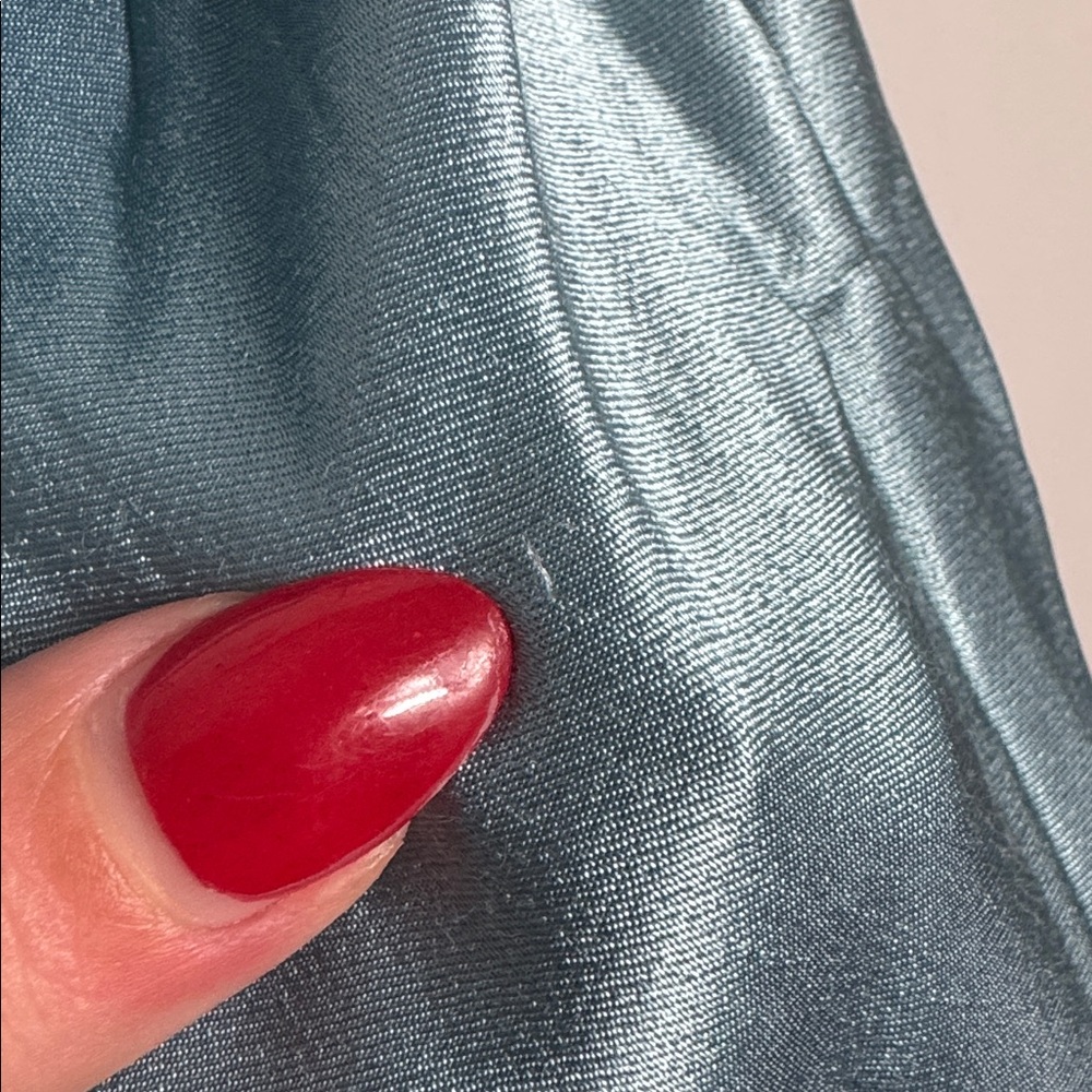 NWT For Love & Lemons Winona Bridesmaid Satin Maxi Gown In Blue Size Small - Picture 10 of 15